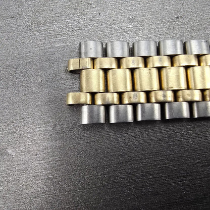 Omega Bracelet Two Tone Stainless Steel 10K Gold Filled 18.8mm Vintage1