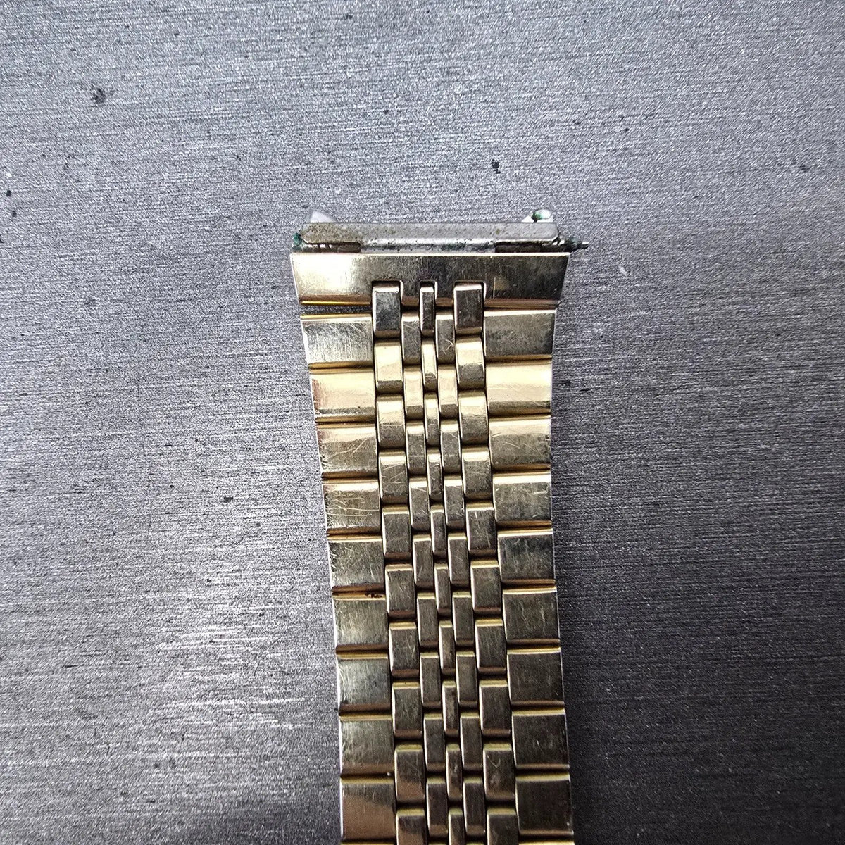 Seiko Bracelet 19mm Stainless Steel Gold Tone Tri Folding Clasp Vintage Japan Z21