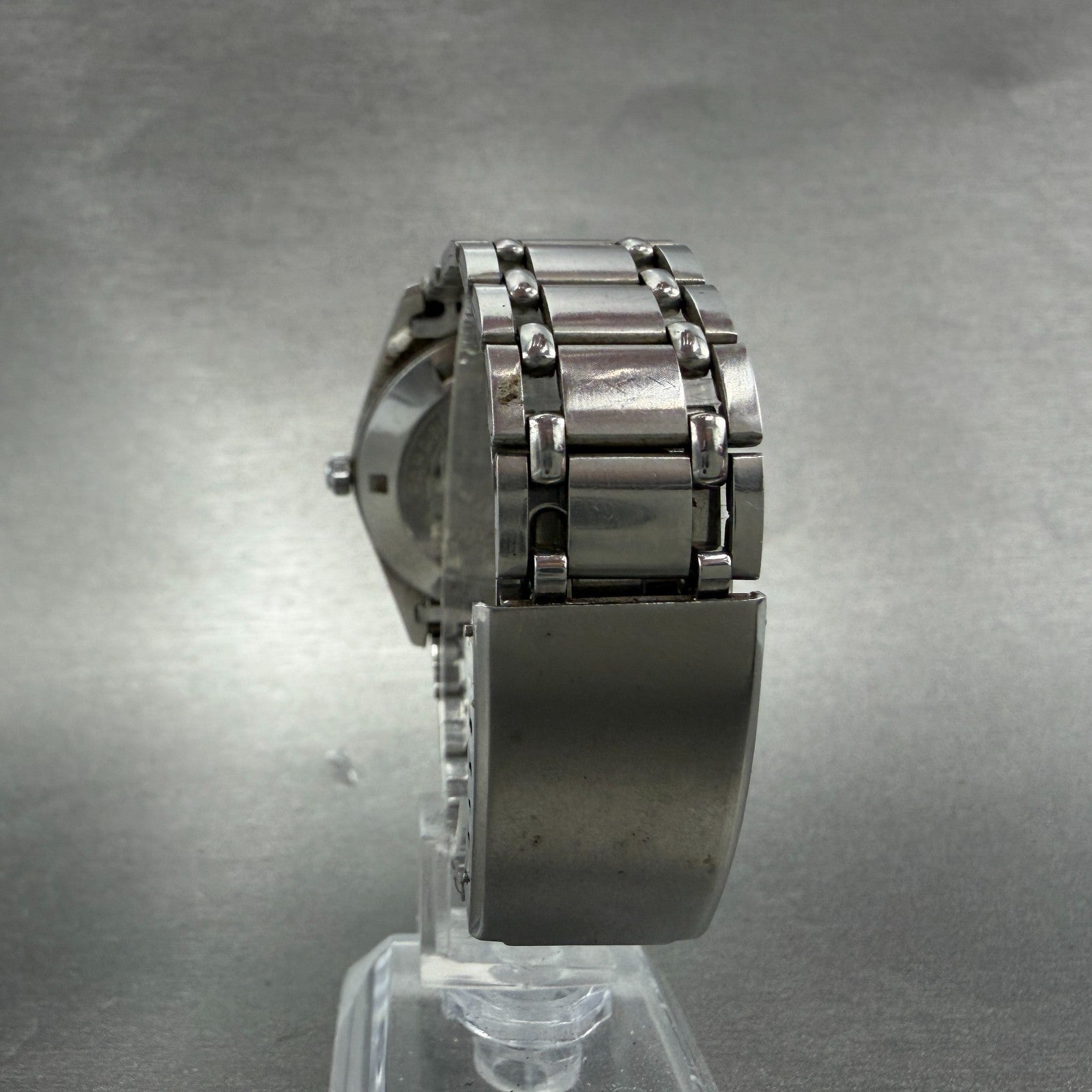 Citizen Seven Star Deluxe Watch Men 34mm Silver Dial Silver Tone Daydate Runs7