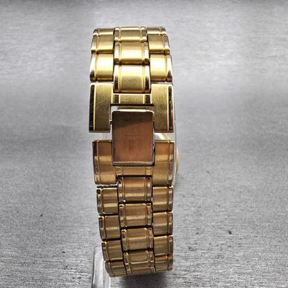 Seiko Watch Men 31mm Cream Dial Gold Tone Round 5Y95-6110 New Battery Vintage7