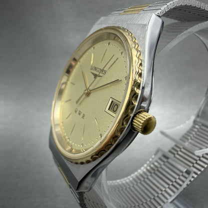 Longines QWR Watch Men 33mm Champagne Dial Two Tone  Date PARTS3