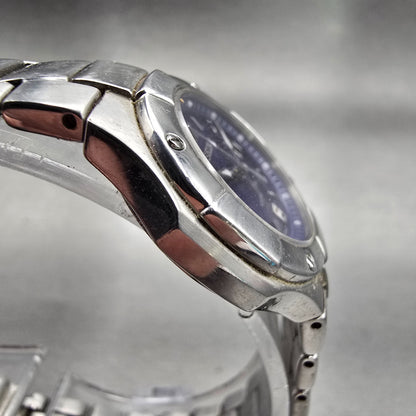 Seiko Watch Women 26mm Blue Dial Silver Tone Date Round 7N82-0BE0 New Battery2