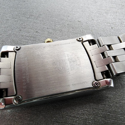 Citizen EcoDrive Tank Watch Women 18mm MOP Dial Two Tone Rectangle Runs9