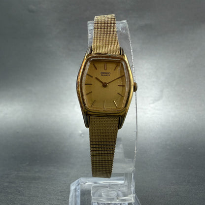 Seiko Watch Women 18mm Champagne Dial Gold Tone Hexagon 2c20-6440 New Battery5