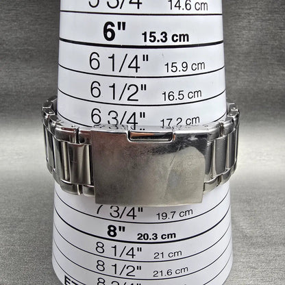 Fossil Arkitekt Tank Watch Men 29mm Silver Dial Silver Date PR-5266 New Battery9