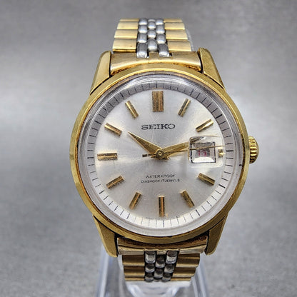Seiko Watch Women 27mm Silver Dial Two Tone Manual 2107-0050 Runs