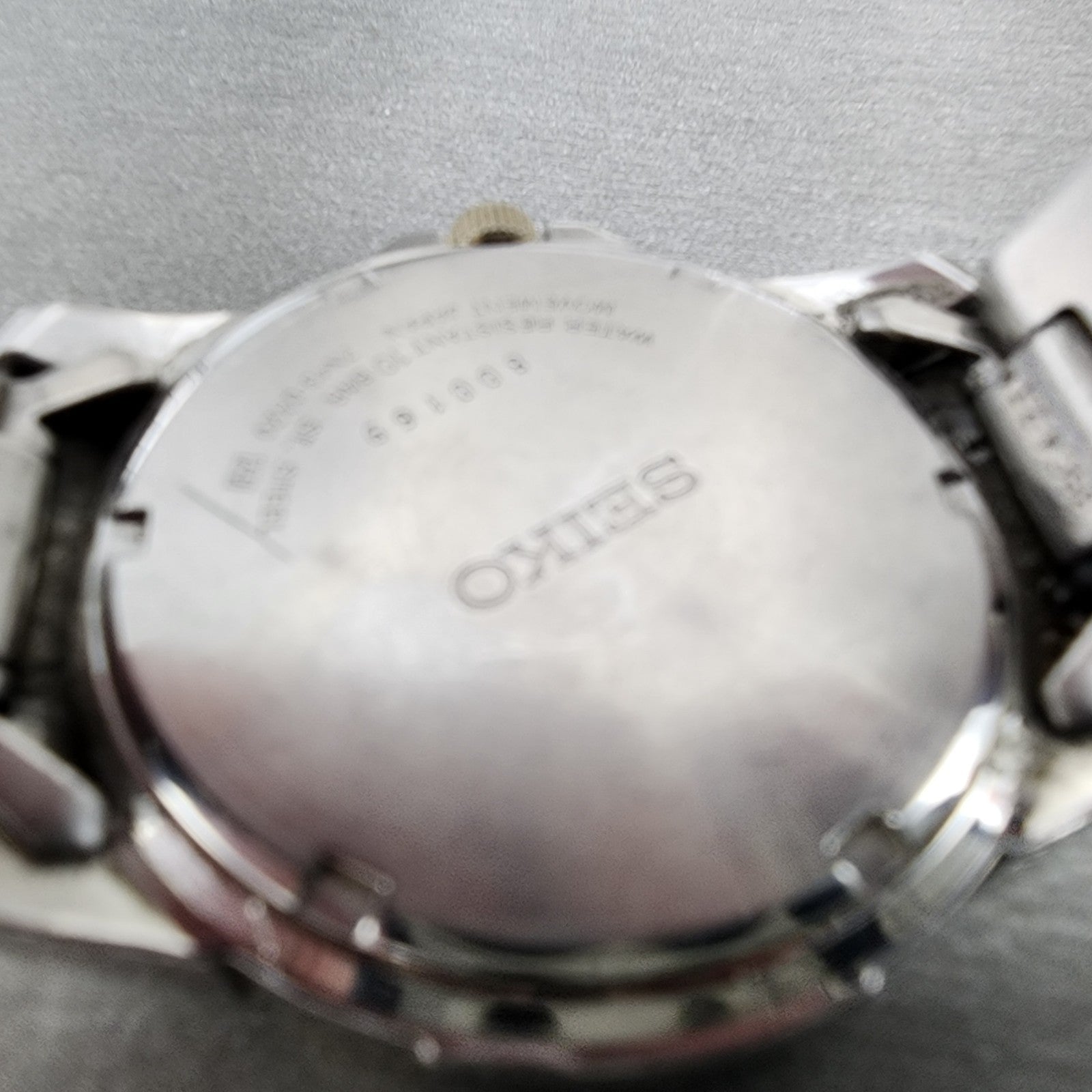 Seiko 100m Watch Men 39mm Silver Dial Two Tone Daydate Round 7n430az0 PARTS10