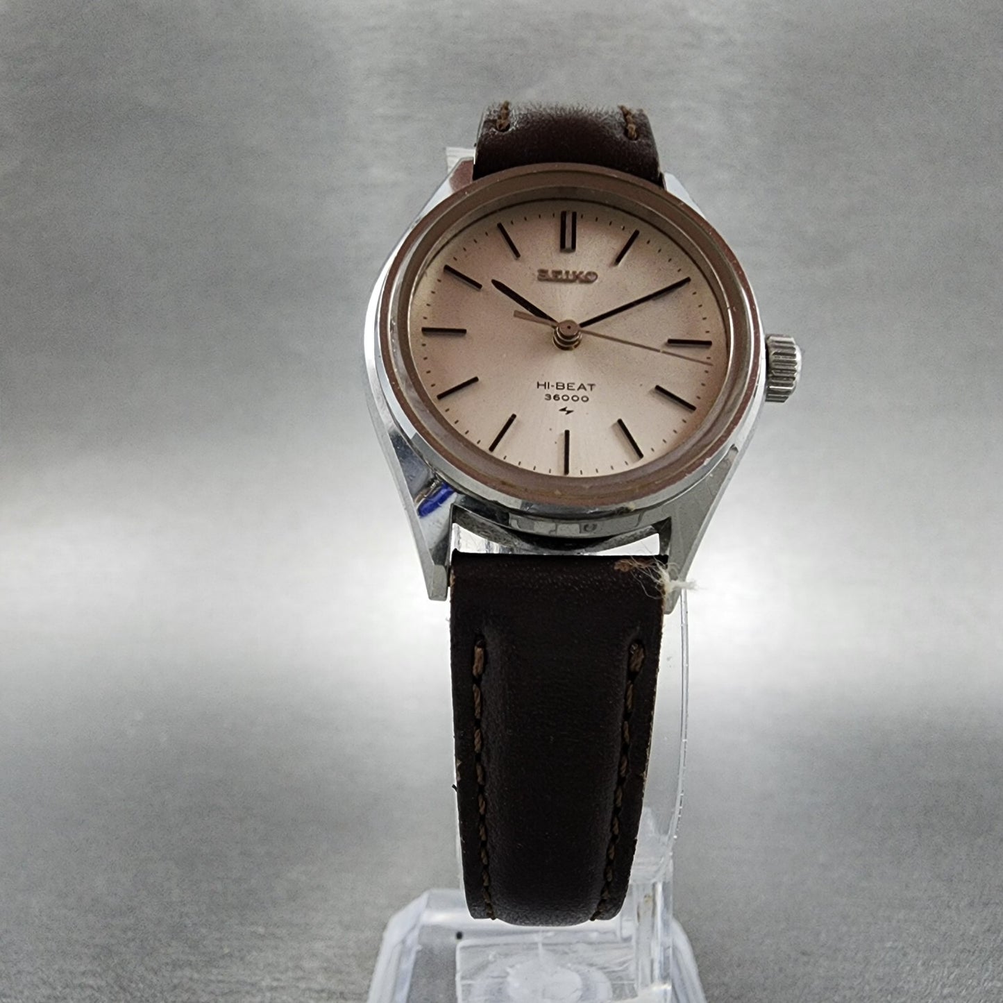 Seiko Watch Women 26mm Silver Dial Steel HiBeat Manual Wind Runs 194400405