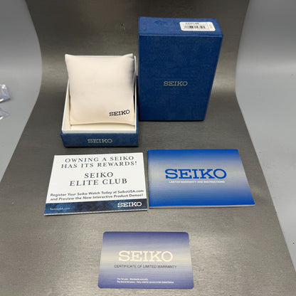 Seiko Presentation Watch Box Case Blue Cardboard W/Manuals Pillow P50
