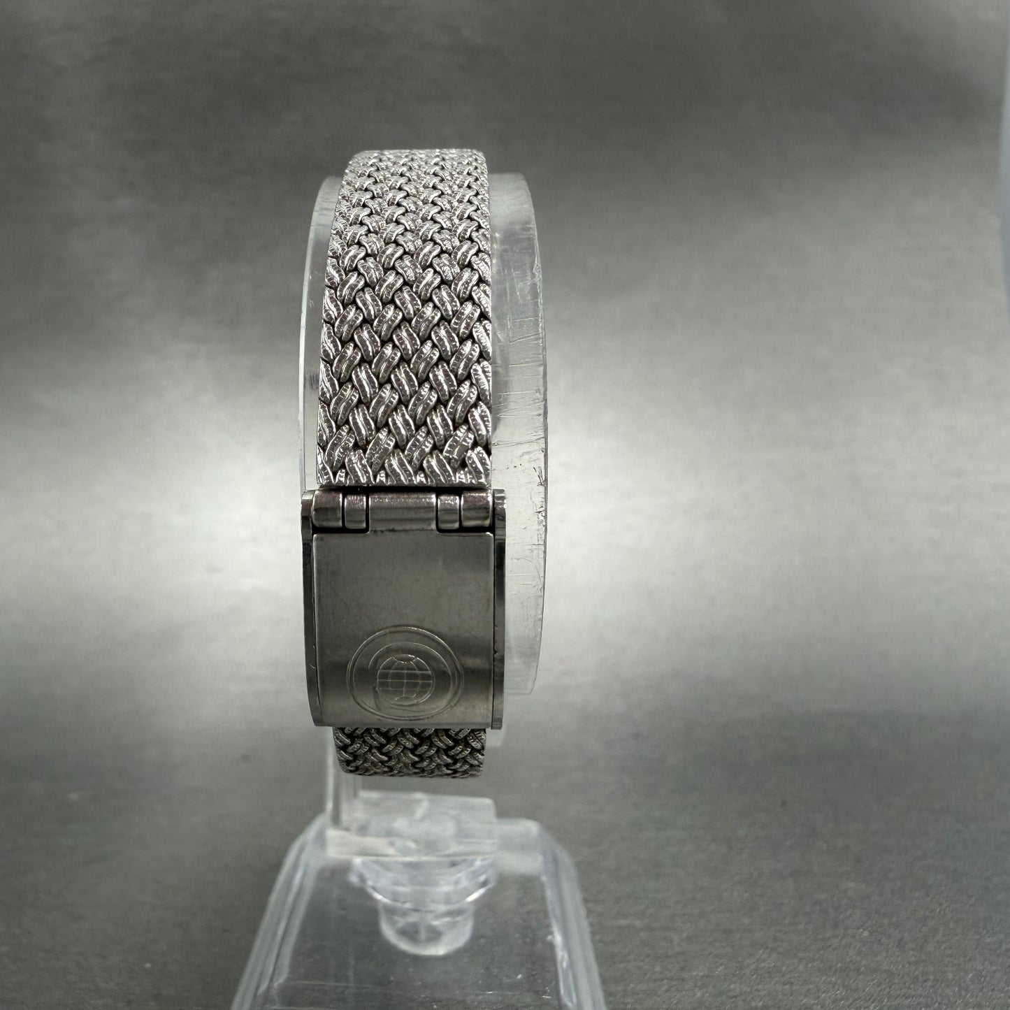 Cyma Watch Women 22mm Silver Dial Silver Tone Rectangle 616 Mesh New Battery7