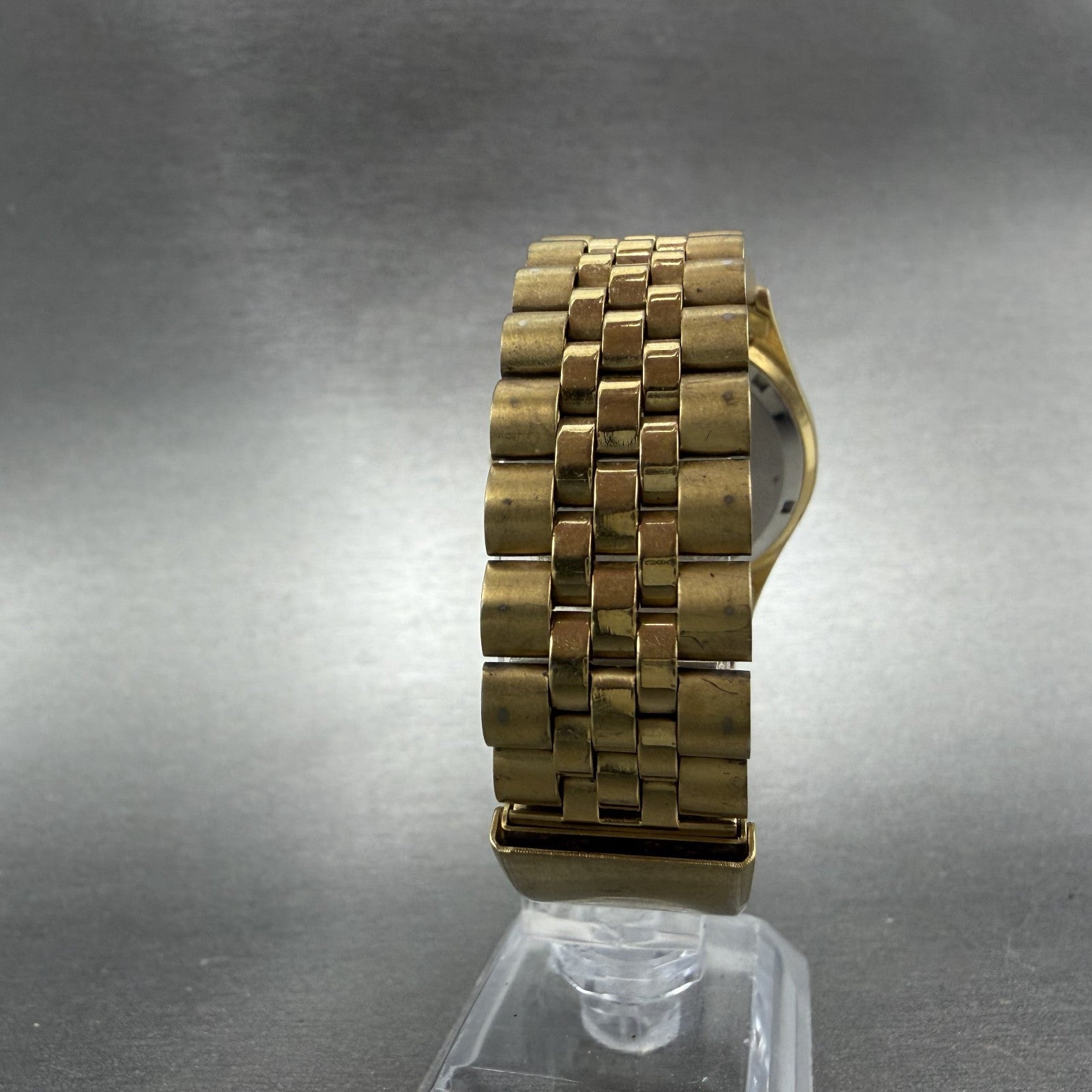 Citizen CQ President Watch Men 36mm Blue Dial Gold Tone Round Daydate New BattAB7