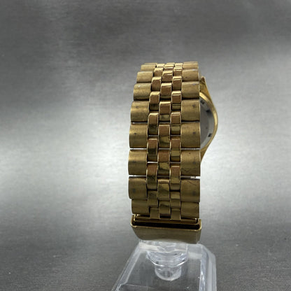Citizen CQ President Watch Men 36mm Blue Dial Gold Tone Round Daydate New BattAB7
