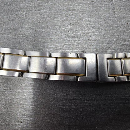 MovadoVerso Bracelet 11mm Two Tone Stainless Steel Butterfly Clasp 85-G4-8253