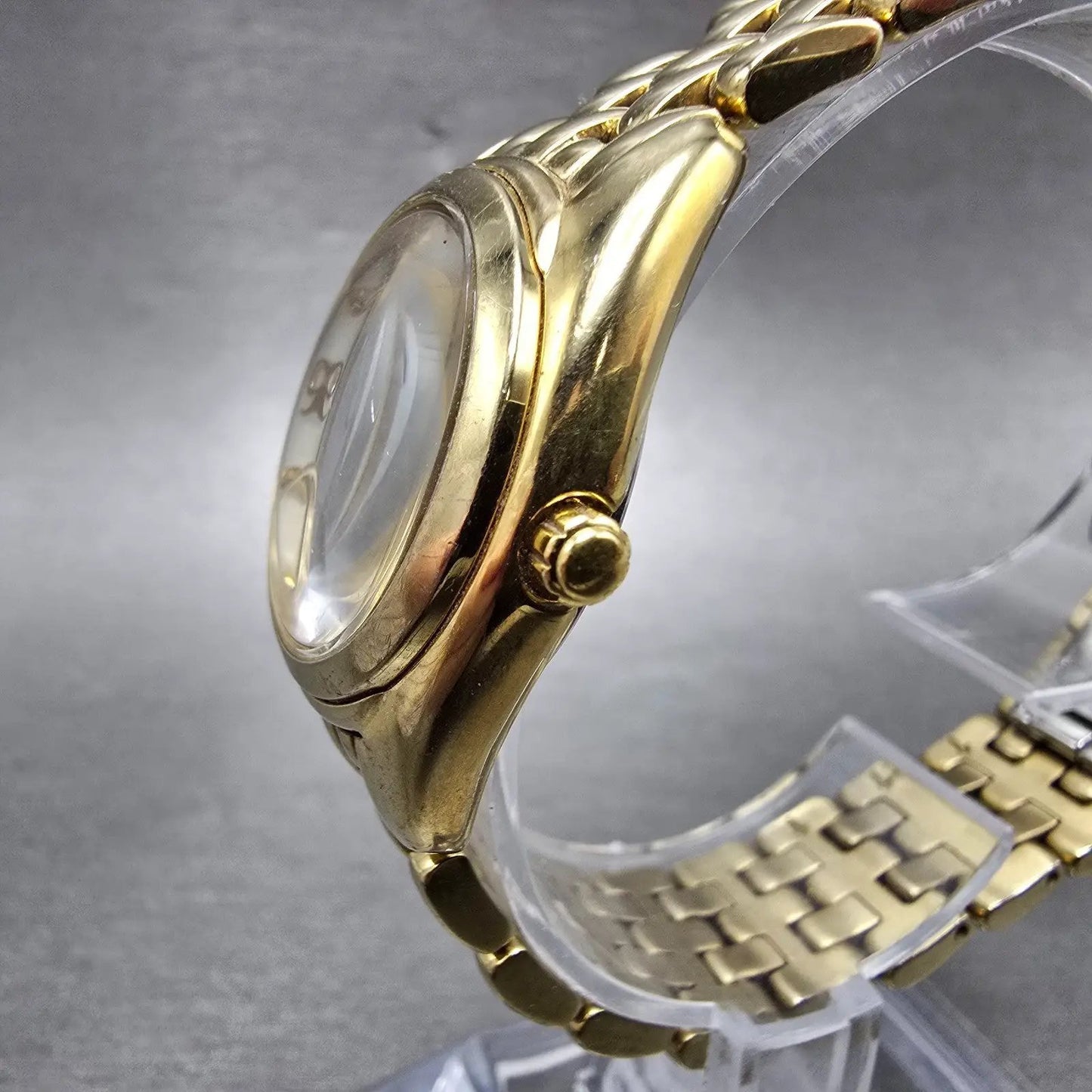 Citizen Eco-Drive Paladion Watch Women 28mm Cream Dial Gold Tone Date Runs2