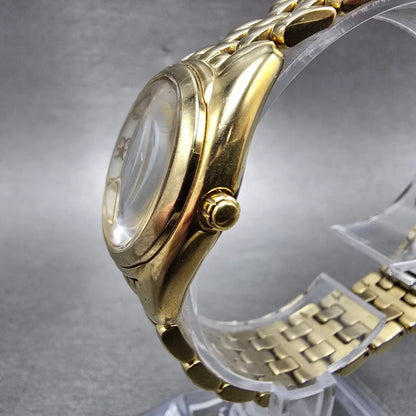 Citizen Eco-Drive Paladion Watch Women 28mm Cream Dial Gold Tone Date Runs2