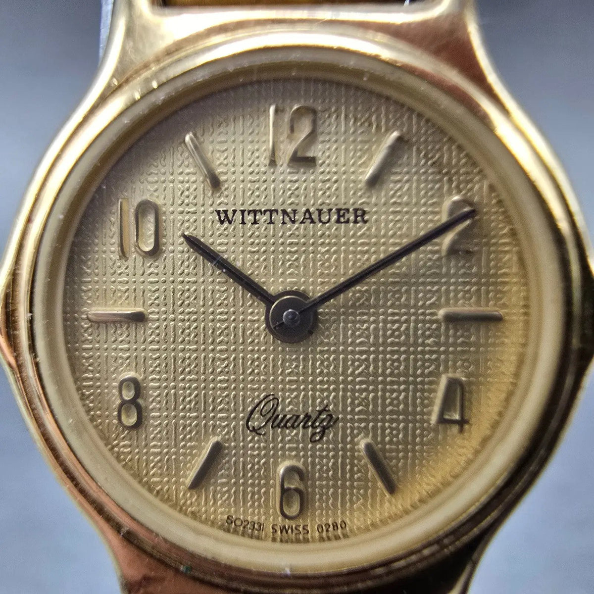 Wittnauer Watch Women 20mm Gold Dial Gold Tone Round New Battery VTG1