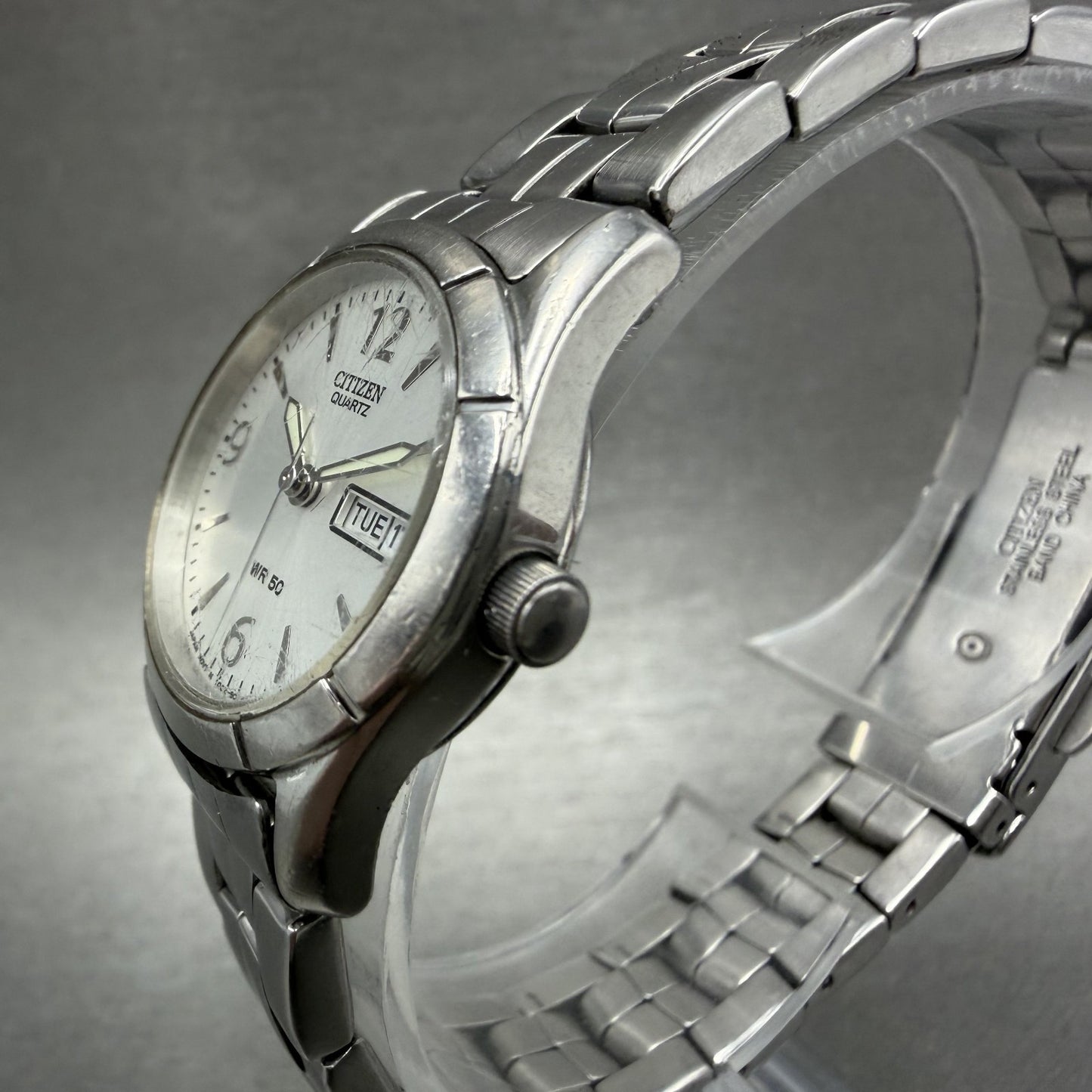 Citizen Watch Women 25mm Silver Dial Silver Tone Daydate 1002-S0474389 New Batt2