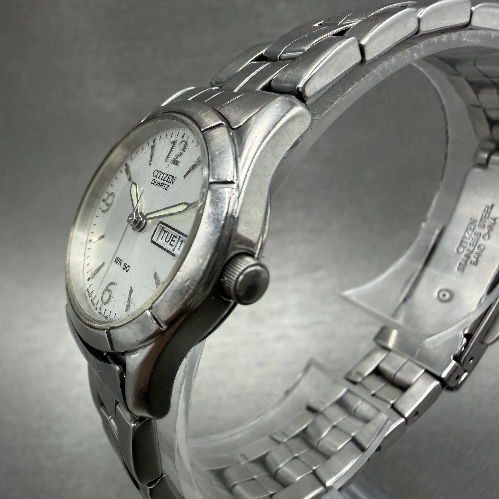 Citizen Watch Women 25mm Silver Dial Silver Tone Daydate 1002-S0474389 New Batt2