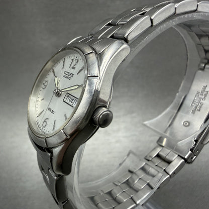 Citizen Watch Women 25mm Silver Dial Silver Tone Daydate 1002-S0474389 New Batt2