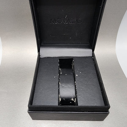 Movado Junior Sport Watch Women 26mm Black Dial Steel Round New Batt Full Set
