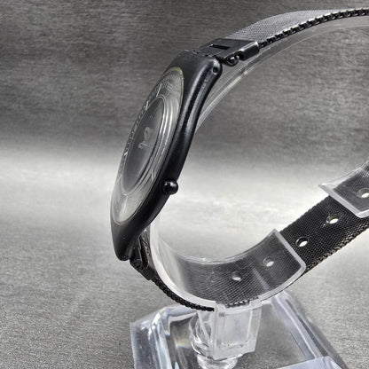 Swatch Noir de Chine Watch Men 34mm Black Dial Black Tone Round SFB107 New Batt2