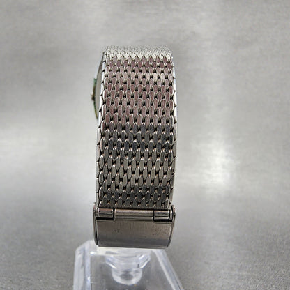 Seiko Tank Watch Men 29mm Silver Dial Silver Tone Rectangle 435200 PARTS8