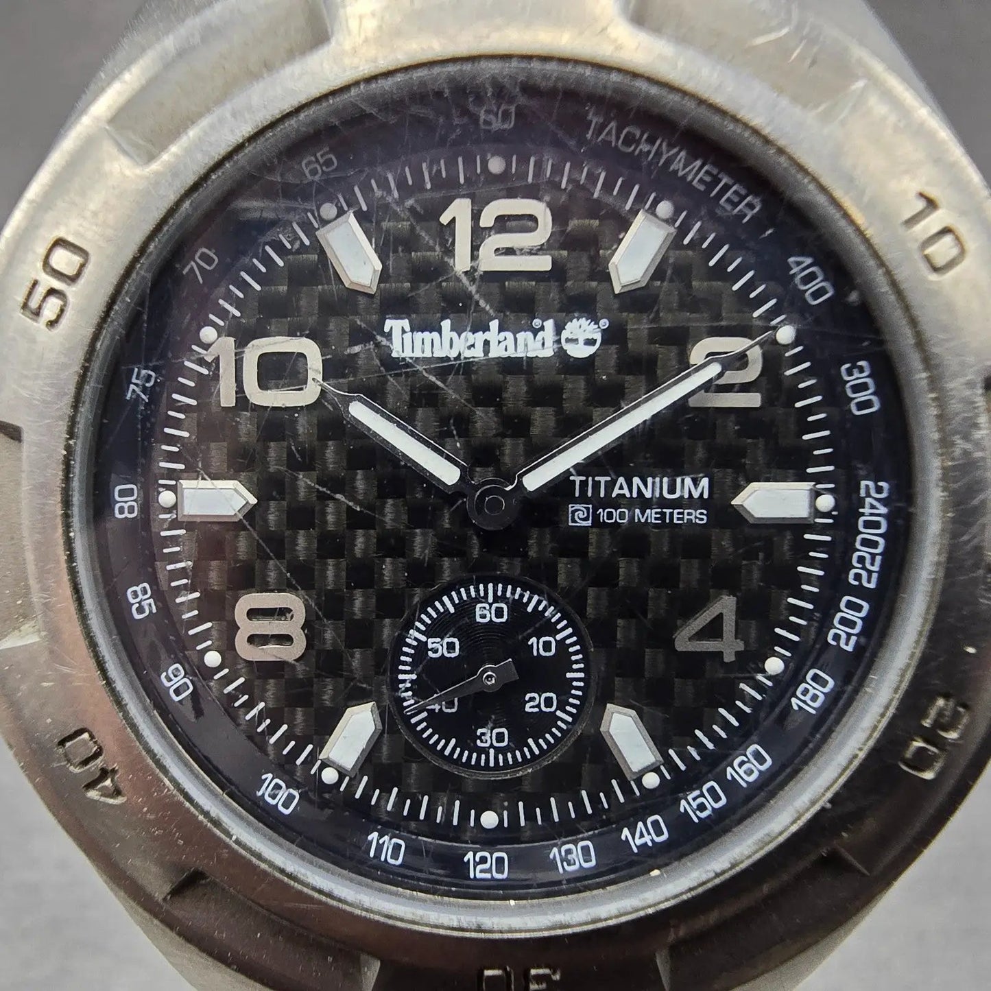 Timberland Watch Men 40mm Black Dial Titanium Small Seconds Round  New battery1
