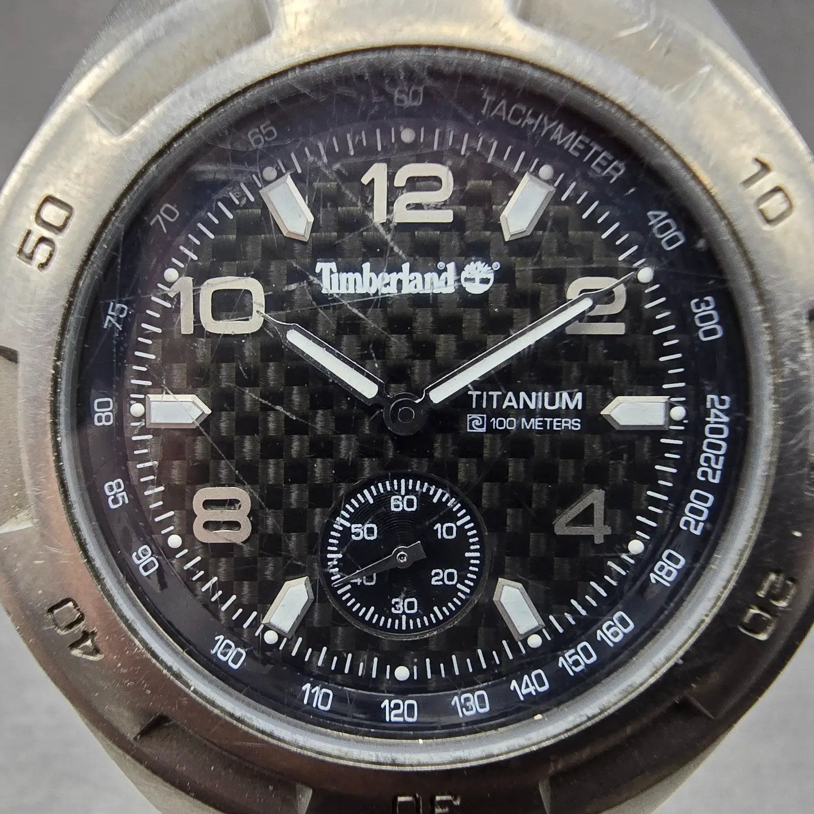 Timberland Watch Men 40mm Black Dial Titanium Small Seconds Round  New battery1