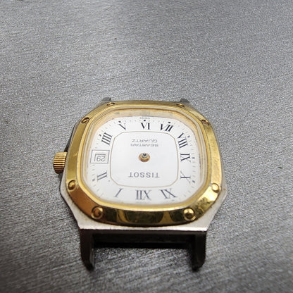 Tissot Seastar Watch Women 24mm White Dial Two Tone Date Octagon  PARTS5