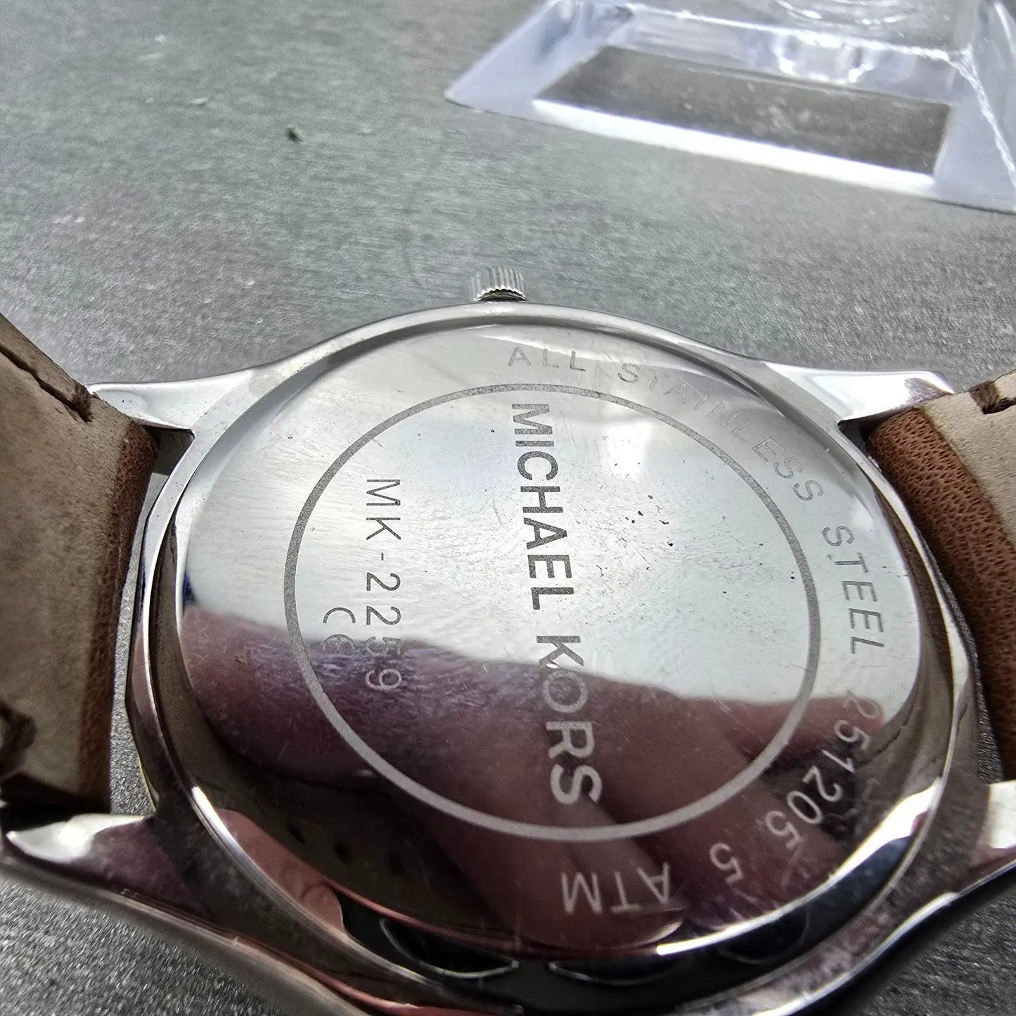 Michael Kors Runway Watch Women 42mm Silver Dial Two Tone MK-2259 New Battery DS9