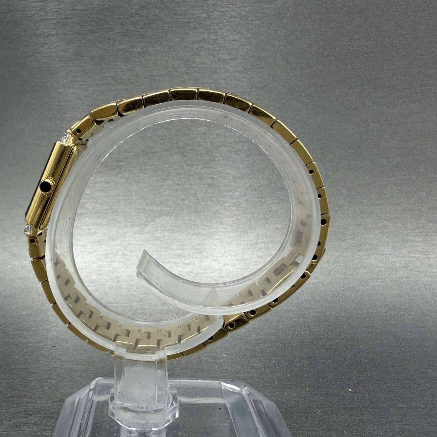 Seiko Lassale Tank Watch Women 13mm Blue Dial Gold Tone 2E206899 New Battery6