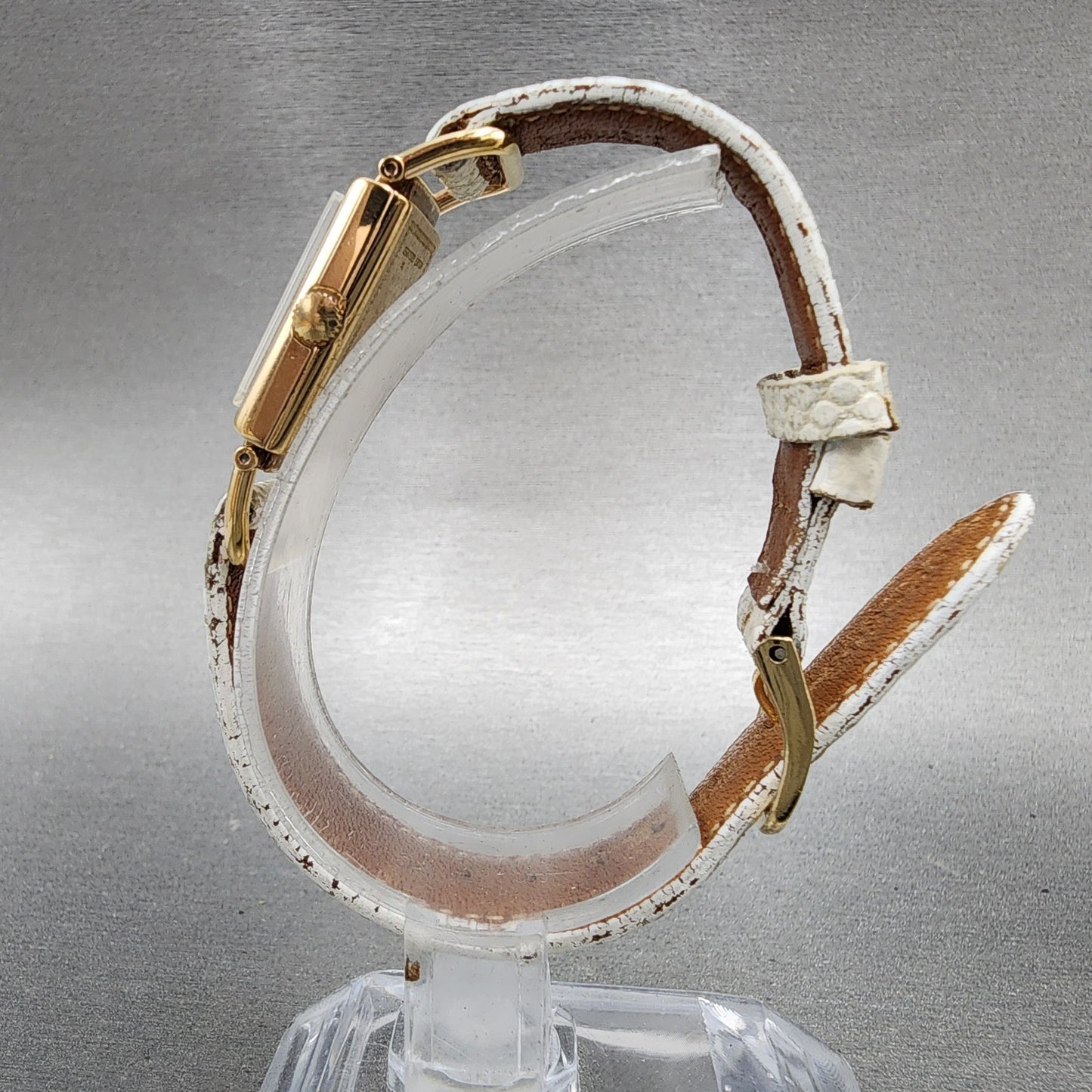 Hamilton Wilshire Tank Watch Women 18mm White Dial Rose Gold Plated New Battery6
