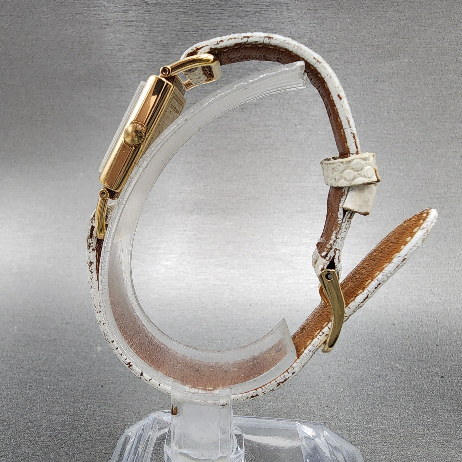 Hamilton Wilshire Tank Watch Women 18mm White Dial Rose Gold Plated New Battery6