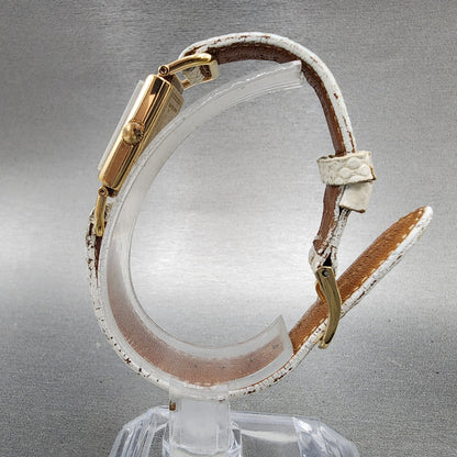 Hamilton Wilshire Tank Watch Women 18mm White Dial Rose Gold Plated New Battery6