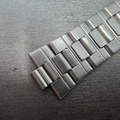 Seiko Bracelet 7mm Stainless Steel Silver Tone Tri Folding Clasp Vintage11