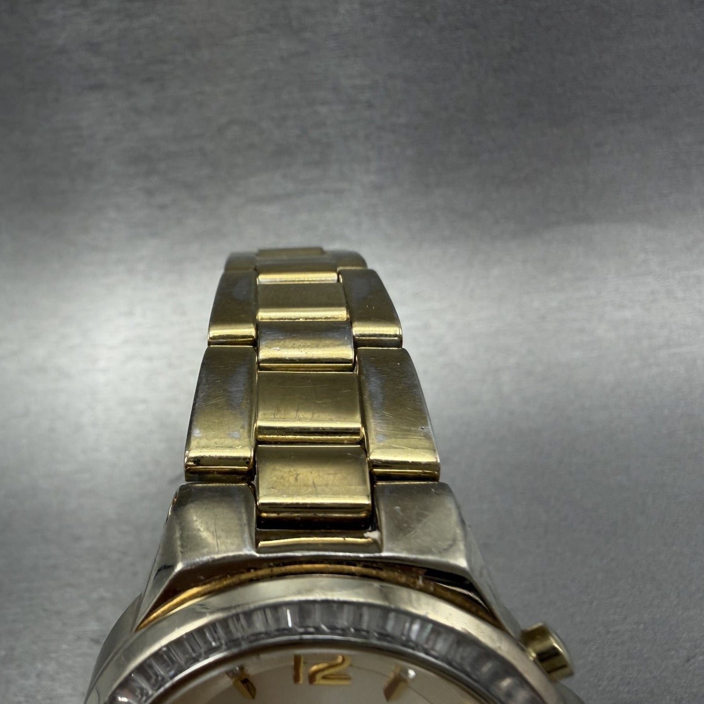 Michael kors Chronograph Watch Women 38mm Champagne Dial Gold Tone Date New Batt4