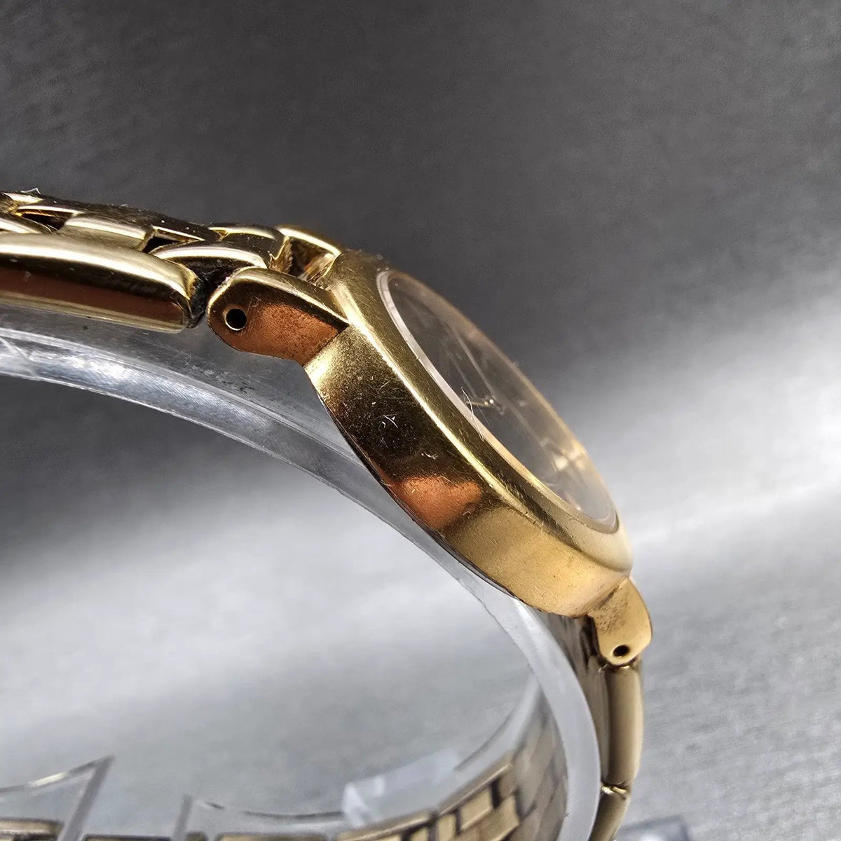 Seiko Watch Women 24mm Brown Dial Gold Tone Round 1N00-1E19 New Battery VTG JP23