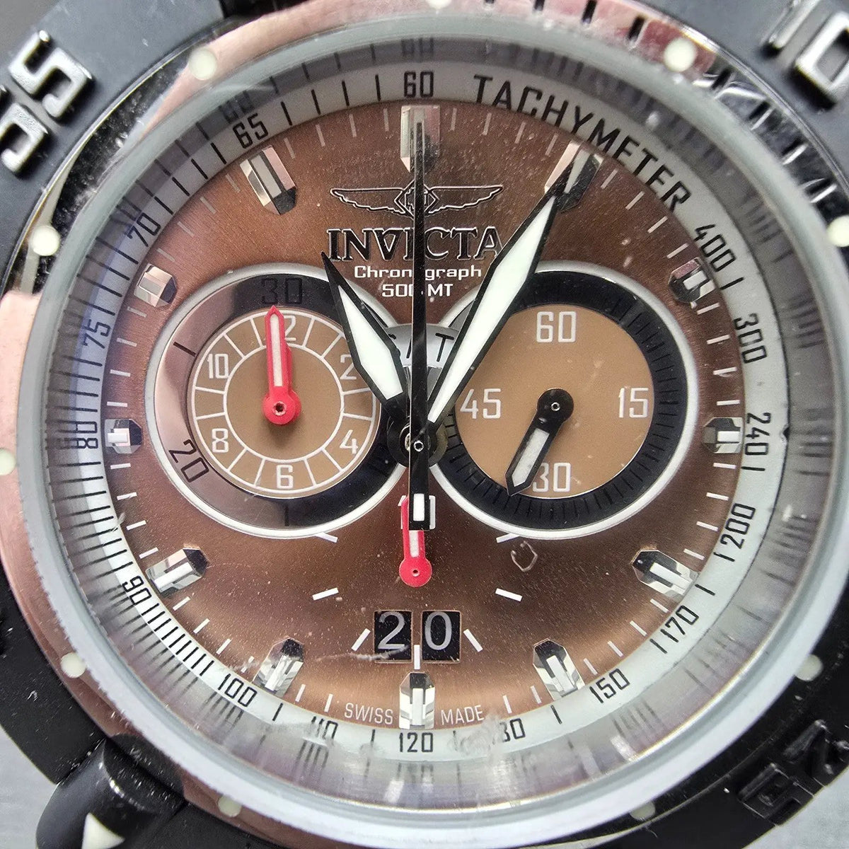 Invicta Subaqua Noma III Chronograph Watch Men 50mm Brown Dial Steel 11585 PARTS2