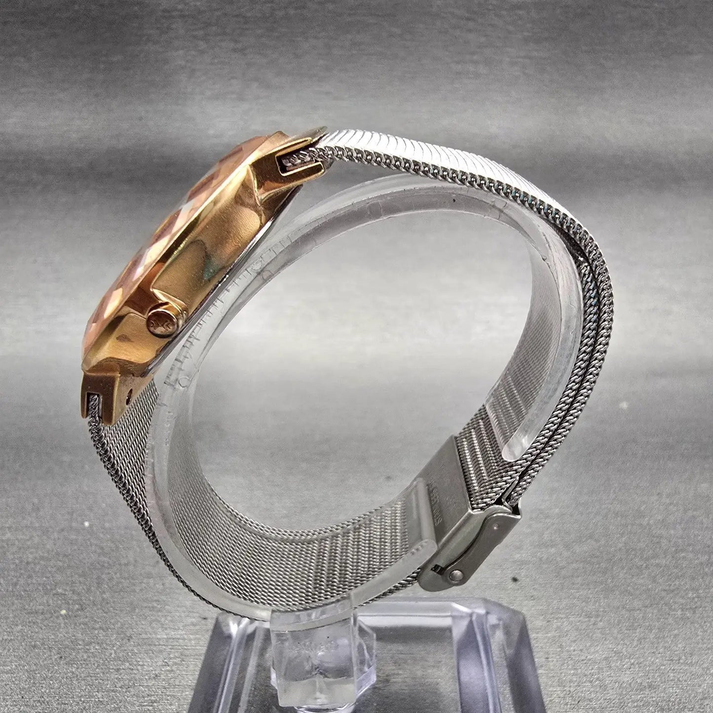 Skagen Leonora Watch Women 35mm Silver Dial Gold Tone Date Round 456LRS New Batt6