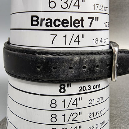 LL Bean Alarm Watch Men 34mm Black Dial Stainless Steel Date Round New Battery