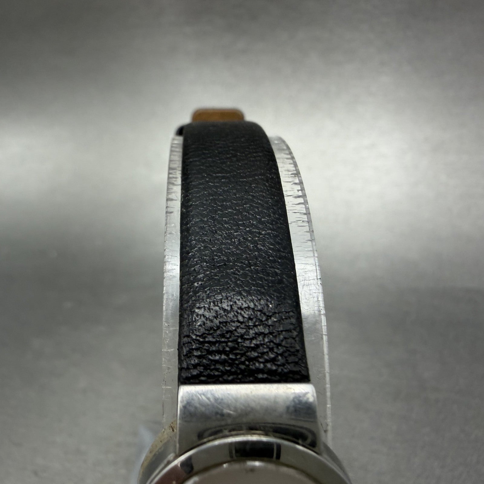 Skagen Watch Women 19mm Silver Dial Steel Round 590SSLC Leather Band New Battery4