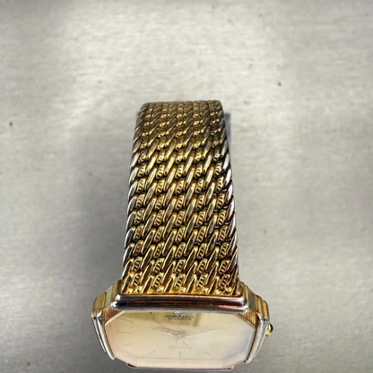 Seiko Dolce Watch Men 29mm Gold Dial Gold Tone Octagon 7731-5000 New Battery4