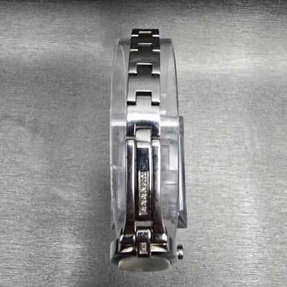 Seiko Watch Women 17mm Black Dial Silver Tone Oval 1N00-0KG0 New Battery4