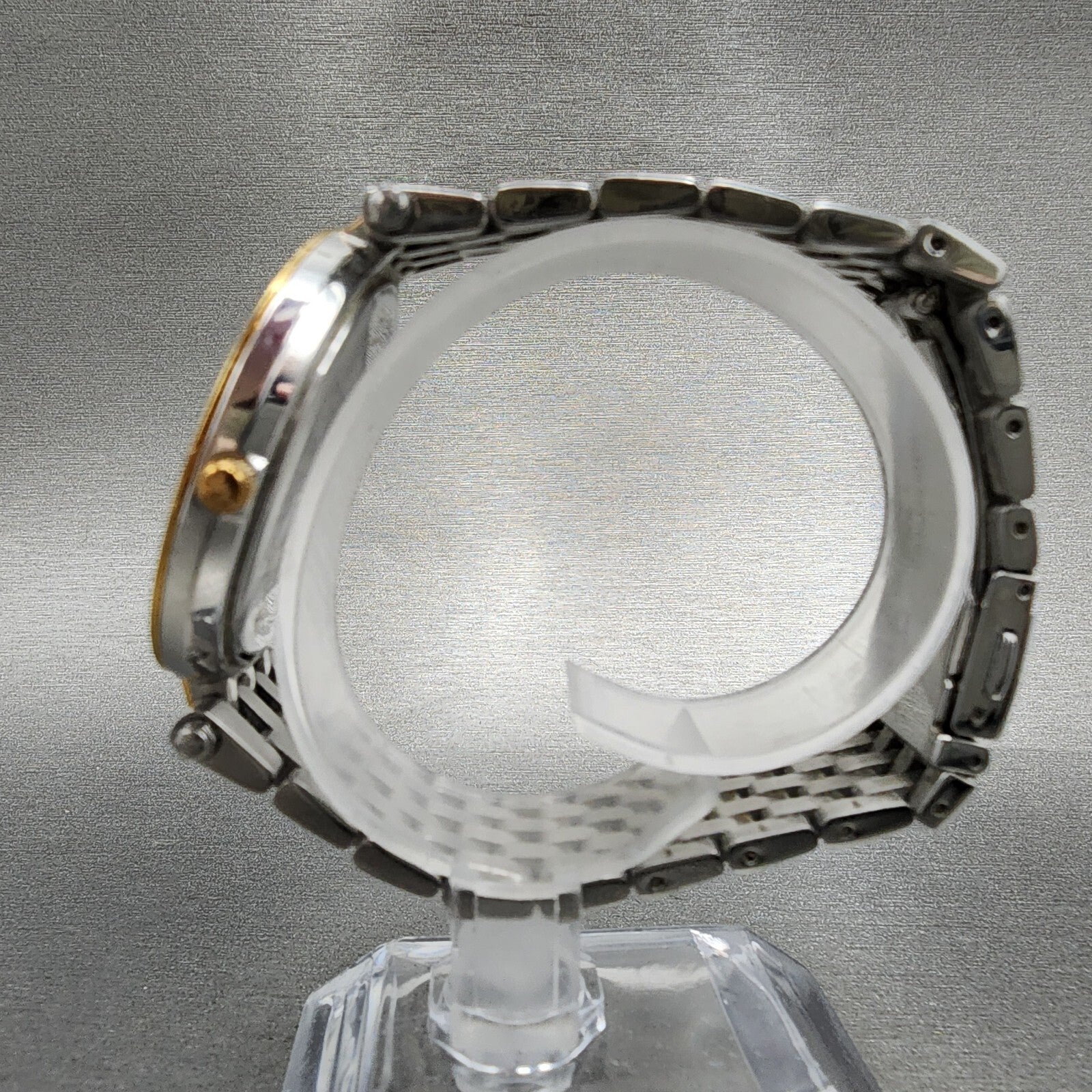 Michael Kors Darci Watch Women 39mm Purple Dial Two Tone Round MK3353 New Batt6