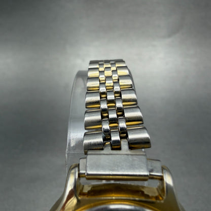 Seiko SQ 100 Watch Women 28mm White Dial Gold Tone Date 7N82-0061 New Battery4