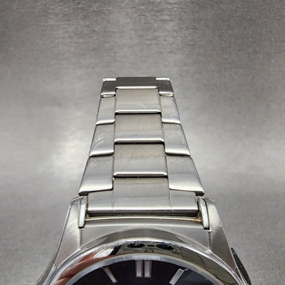 Casio Wave Ceptor Watch Men 42mm Blue Dial Steel Analog Digital Solar Runs6
