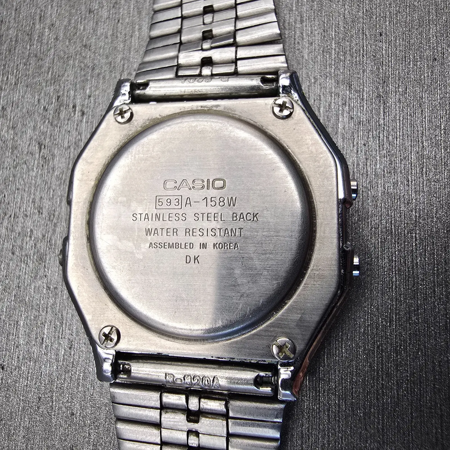 Casio A-158W Digital Watch Men 33mm Black Dial Silver Tone Chrono Alarm New Bat10