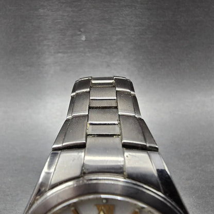 Citizen Eco-Drive Attesa Watch Men 37mm White Dial Titanium Atomic Daydate PARTS5