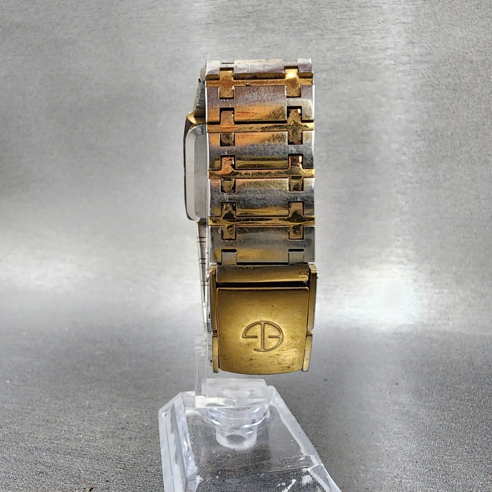 Tissot 125 Tank Watch Men 29mm Gold Dial Gold Tone Rectangle READ!!!!!! New Batt7