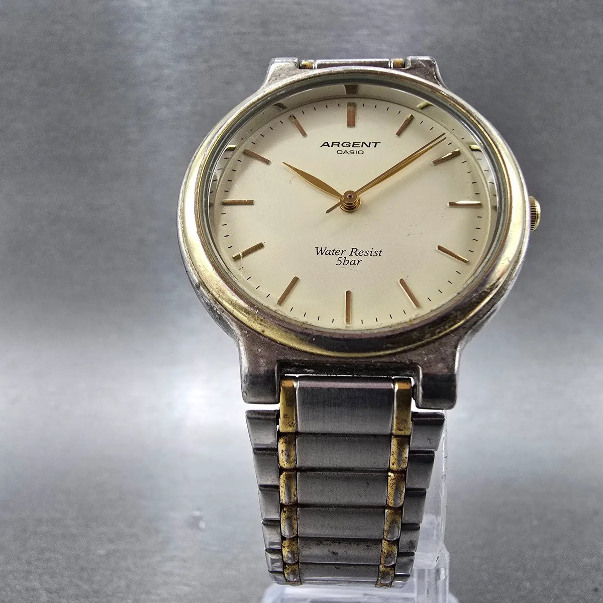 Casio Argent Watch 33mm Champagne Dial Two Tone Round MTW-310 PARTS6